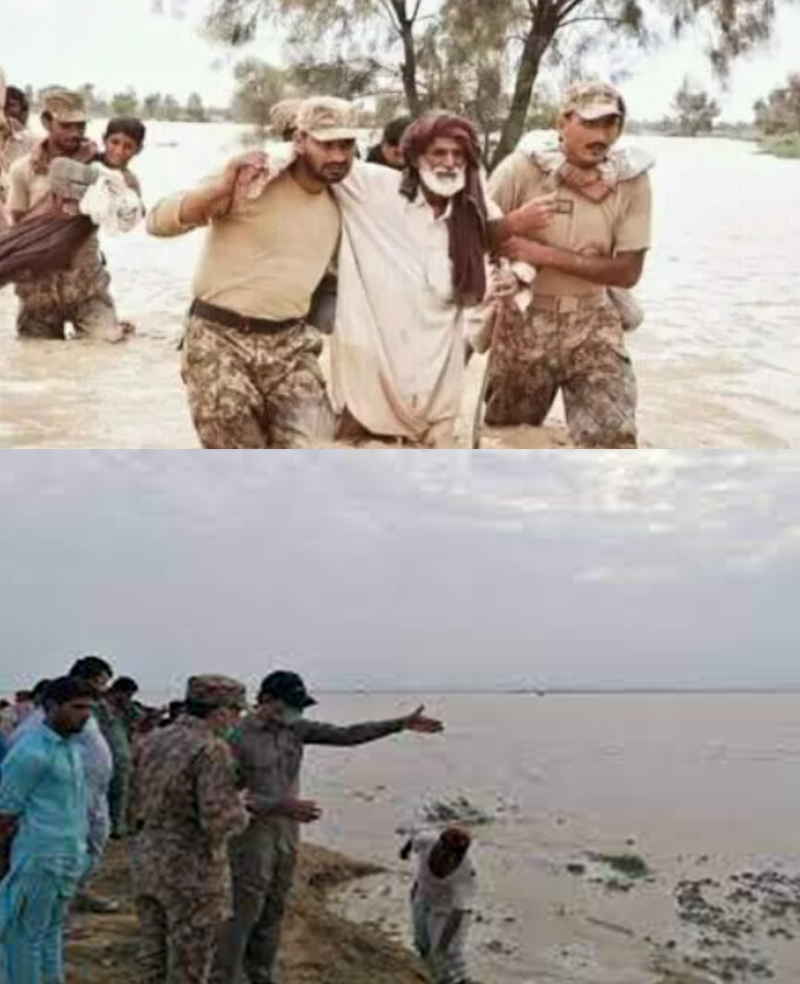 PAKISTAN ARMY RESCUES STRANDED GIRL, OTHERS IN DADU