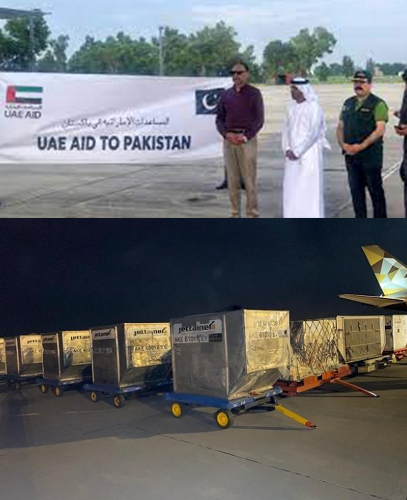 UAE AIRCRAFT CARRYING RELIEF GOODS ARRIVES IN PAKISTAN